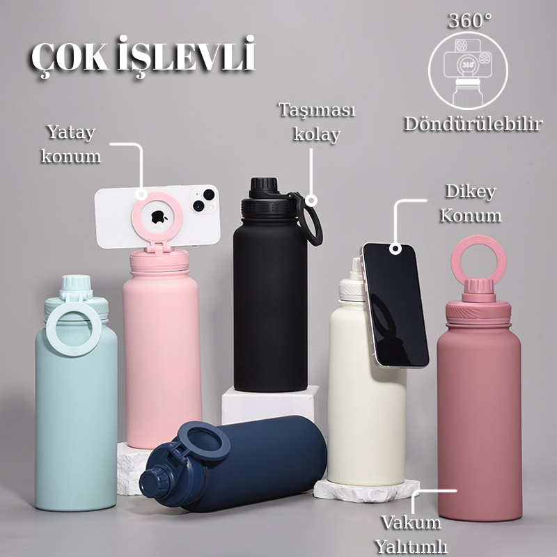 Manyetik Kapaklı Termos